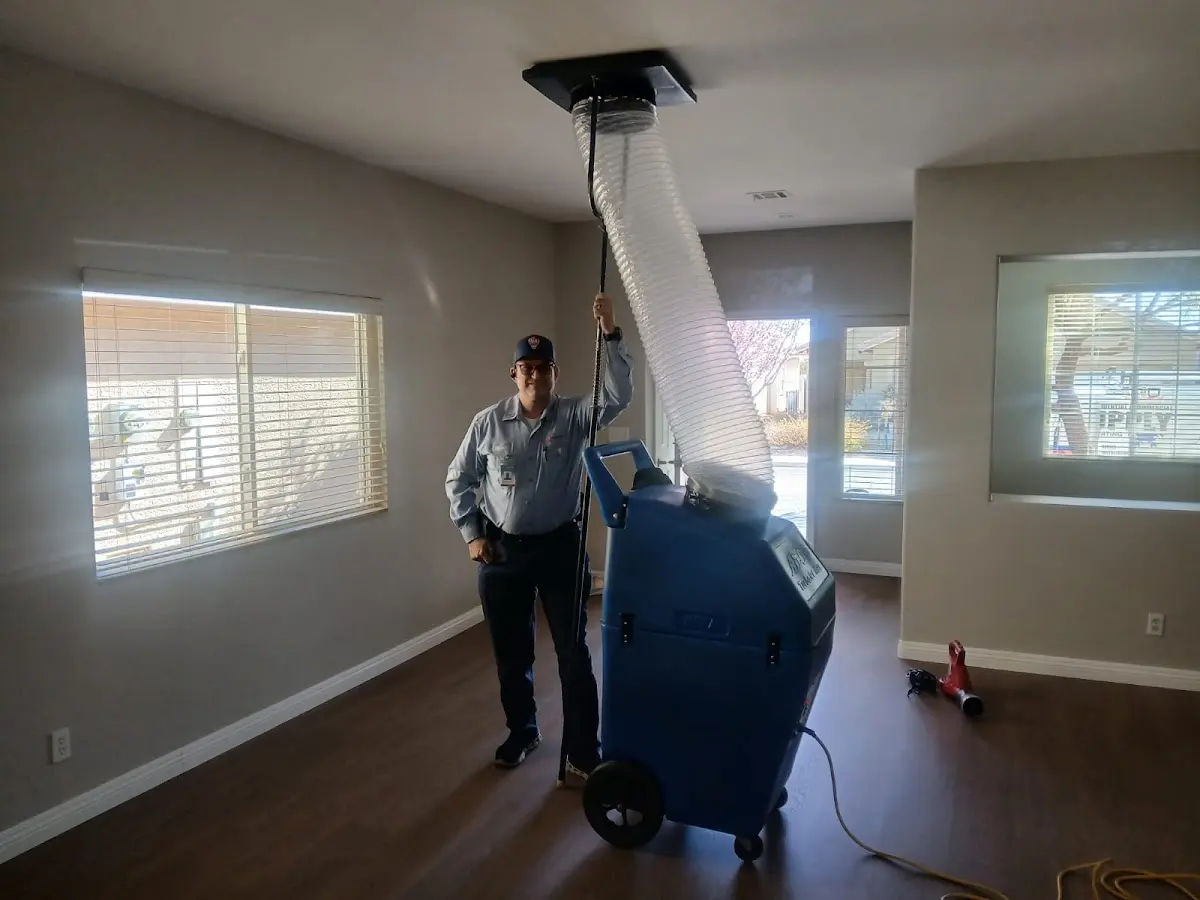 Professional Dryer Vent Cleaning work inside a Roswell home